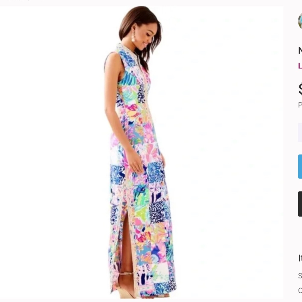 Lilly Pulitzer sz 00 Alexa maxi shfit rare and hard to find - Picture 2 of 6